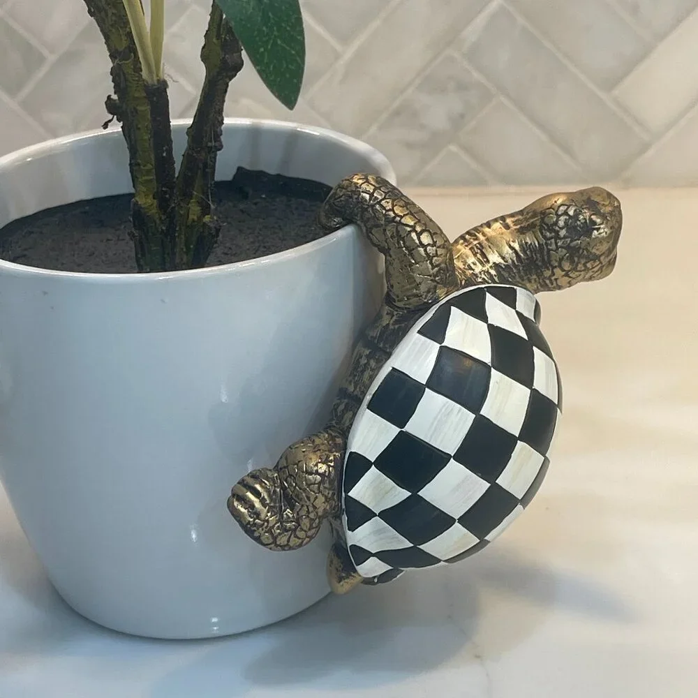 MacKenzie-Childs Turtle Pot Climber-NEW